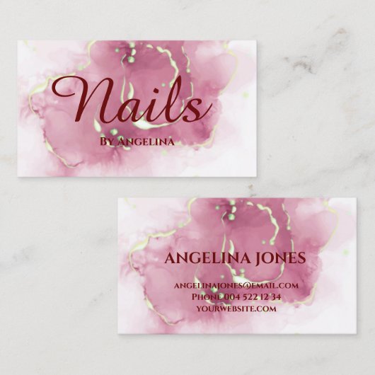 Nagel eleganten Typographie Visitenkarte 名刺 (正面/裏面)