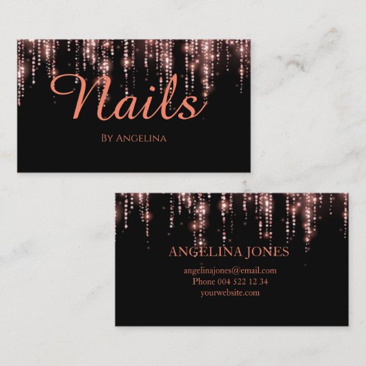 Nagel eleganten Typographie Visitenkarte 名刺 (正面/裏面)