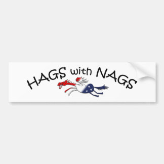 NAGS愛国的バンパーステッカー付きハグ バンパーステッカー