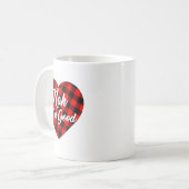 Nah Im Good Heart Red Plaid Funny Adult Anti Vale  コーヒーマグカップ (正面左)