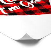 Nah Im Good Heart Red Plaid Funny Adult Anti Vale  ポスター (角)