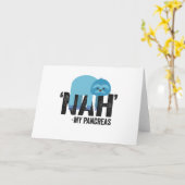 Nah my膵臓おもしろい糖尿病ブルーリボンスロース カード (黄色い花)