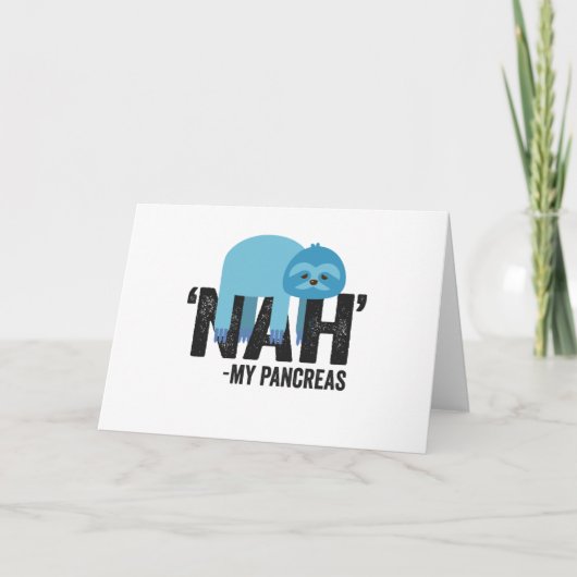 Nah my膵臓おもしろい糖尿病ブルーリボンスロース カード (正面)