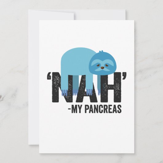 Nah my膵臓おもしろい糖尿病ブルーリボンスロース サンキューカード (正面)