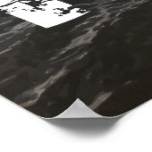 Nahum 1:7困難に苦しむ彼に皈依する石 ポスター (角)