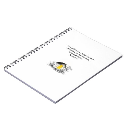 Nahum 1:7 Christian Scripture Notebook Journal ノートブック (左側)
