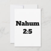 Nahum 2:5 KJVバイブル聖句キリスト教聖なる書物、 経典Pic カード (裏面)