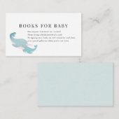 Nahwhals Blue Baby Showerブックリクエスト エンクロージャーカード (正面/裏面)