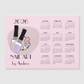 Nail Art Design 2026 Calendar Magnetic Card (正面)