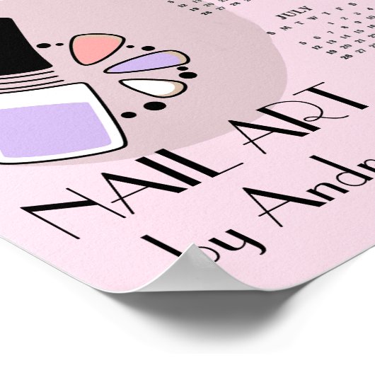 Nail Art Manicure Design 2026 Calendar Poster ポスター (角)