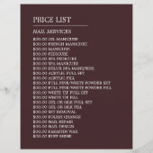 Nail Art, Nail Technician, Nail Salon Advertising チラシ (裏面)