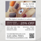 Nail Art, Nail Technician, Nail Salon Advertising チラシ (正面)