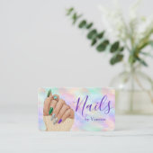 Nail Art Studio Manicurist Artist Iridescent Opal 名刺 (スタンド正面)
