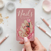 Nail Art Studio Manicurist Artist Red Blush Pink 名刺