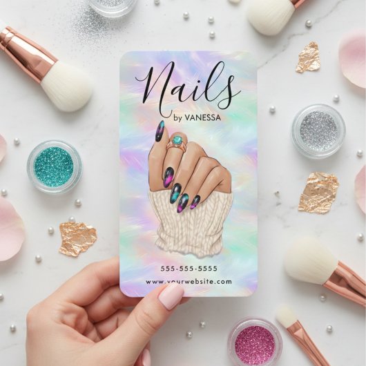 Nail Art Studio Manicurist Artist Stylish Opal 名刺