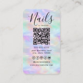 Nail Art Studio Manicurist Artist Stylish Opal 名刺 (裏面)