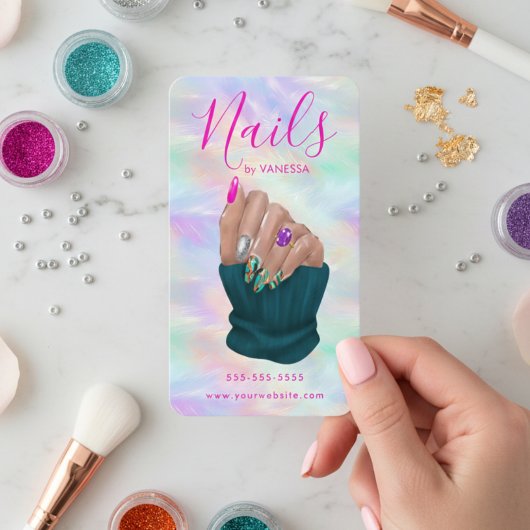 Nail Art Studio Stylish Opal Manicurist Artist 名刺