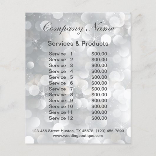 nail artist business personalized flyer チラシ (裏面)