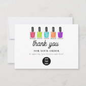Nail Artist Business Thank You Logo Social Media サンキューカード (正面)