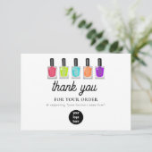 Nail Artist Business Thank You Logo Social Media サンキューカード (スタンド正面)
