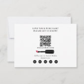 Nail Artist Business Thank You Logo Social Media サンキューカード (裏面)