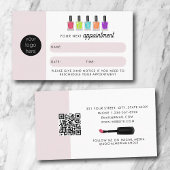 Nail Artist Client Appointment Card QR Code Logo 名刺