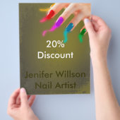 Nail Artist Discount Flyer チラシ (手)