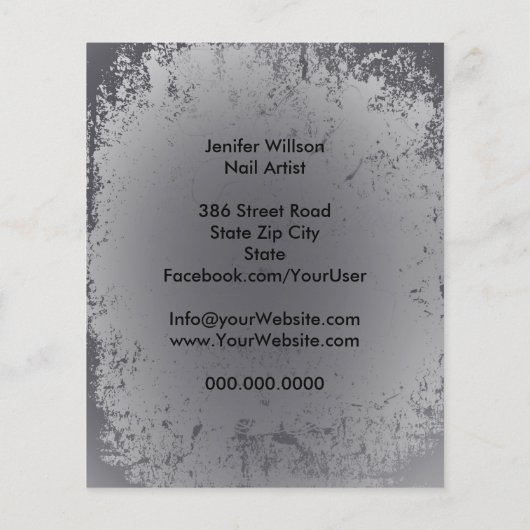 Nail Artist Flyer チラシ (裏面)