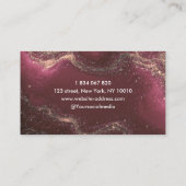 Nail Artist Luxury Burgundy Agate Gold Monogram 名刺 (裏面)