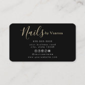 Nail Artist & Manicurist Modern Salon Style 名刺 (裏面)