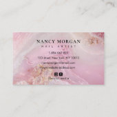 Nail Artist Monogram Pink Agate Marble  名刺 (裏面)