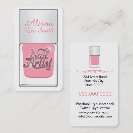 Nail Artist / Nail Polish 名刺 (正面/裏面)