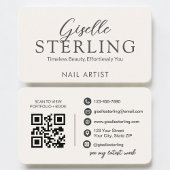 Nail Artist Neutral QR Code 名刺