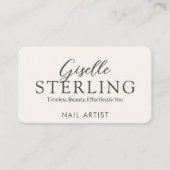 Nail Artist Neutral QR Code 名刺 (正面)