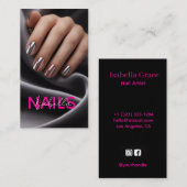 Nail Artist Photo Business Card 名刺 (正面/裏面)