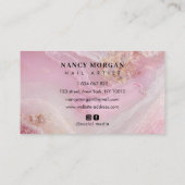 Nail Artist Pink Agate Marble  名刺 (裏面)
