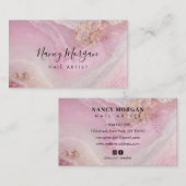 Nail Artist Pink Agate Marble  名刺 (正面/裏面)