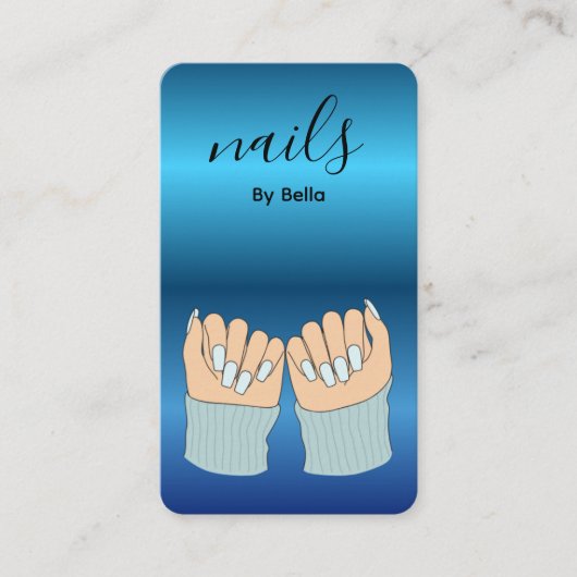 Nail Artist QR Code Business Card 名刺 (正面)