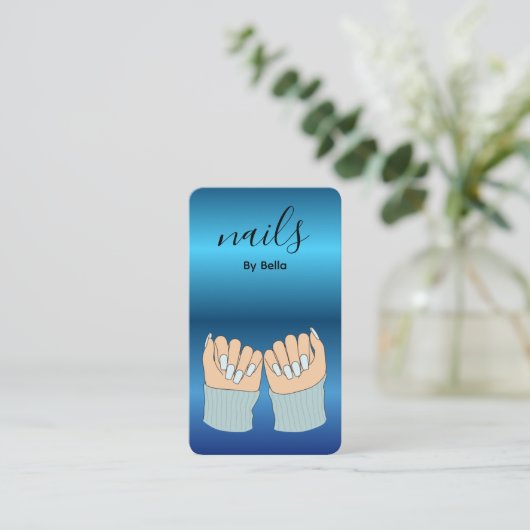 Nail Artist QR Code Business Card 名刺 (スタンド正面)