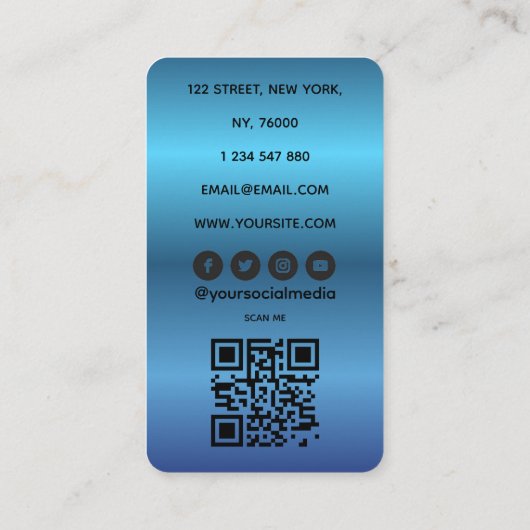 Nail Artist QR Code Business Card 名刺 (裏面)