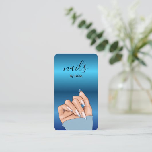 Nail Artist QR Code Business Card 名刺 (スタンド正面)