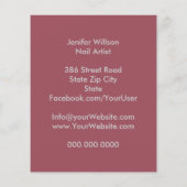 Nail Artist Salon チラシ (裏面)