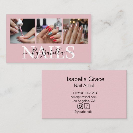  Nail Artist Studio Photo Typography 名刺 (正面/裏面)