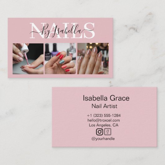 Nail Artist Studio Photo Typography make your own 名刺 (正面/裏面)
