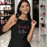 Nail Artist Technician Modern Typography  エプロン<br><div class="desc">This apron for nail artists features modern typography and a sleek, stylish design perfect for professionals in the beauty industry. With its comfortable fit and practical pockets, this apron is both functional and fashionable, providing an ideal way to stay organized while showcasing your passion for nail artistry. Made with durable...</div>