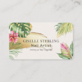 Nail Artist Tropical Gold Brushed Watercolor 名刺 (正面)