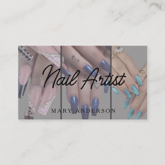 Nail Beauty Salon Business Card 名刺 (正面)