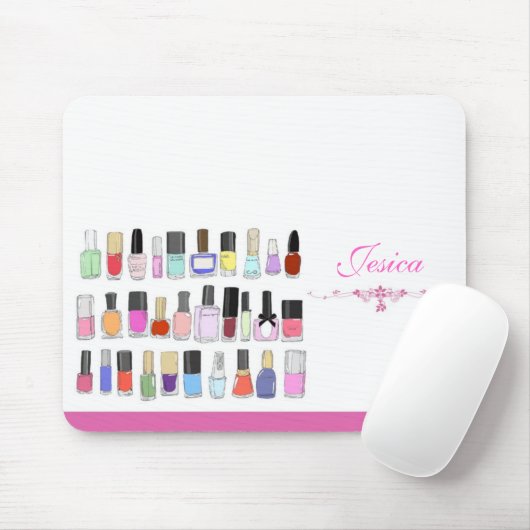 Nail polish bottles マウスパッド (マウス)