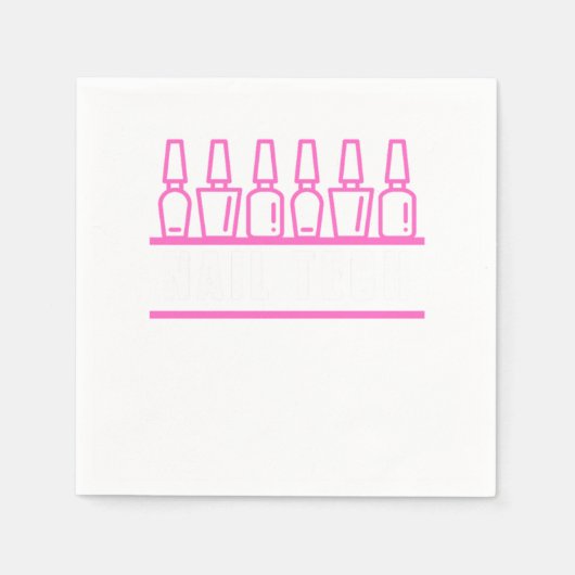 Nail Polish Fingernails Nail Technician Manicurist スタンダードカクテルナプキン (正面)