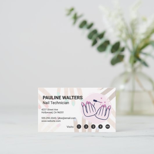 Nail Polish | Manicured Hands Drawing 名刺 (スタンド正面)